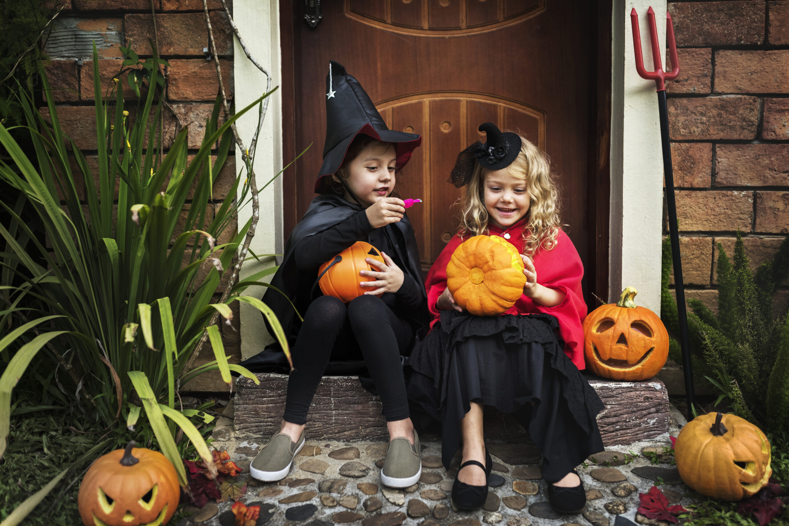 Little kids at a Halloween party